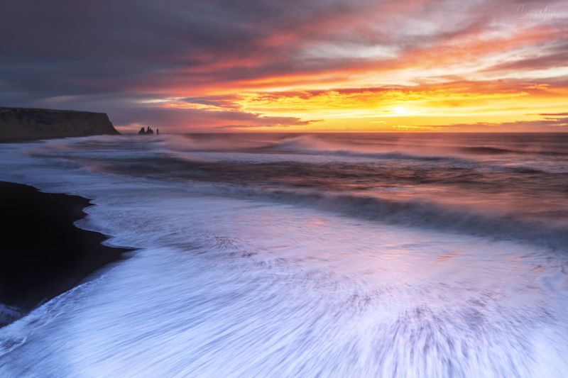 sunrise. dyrhólaey. iceland. Sunrise. Dyrhólaey. Iceland.photo preview