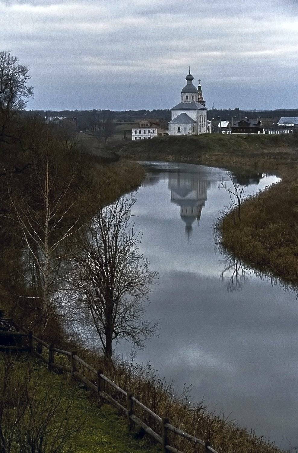 речка, закат, Суздаль, Евгений Гаганов