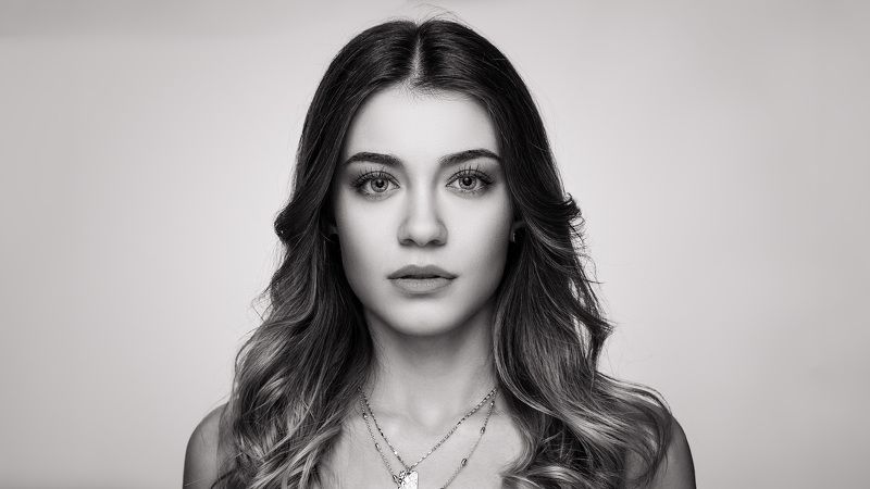 beauty, girl, cute, glamour, face, blue eyes, photo preview