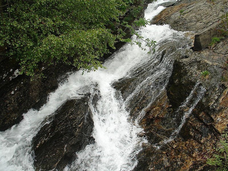водопад лето красота Ледниковый родникphoto preview