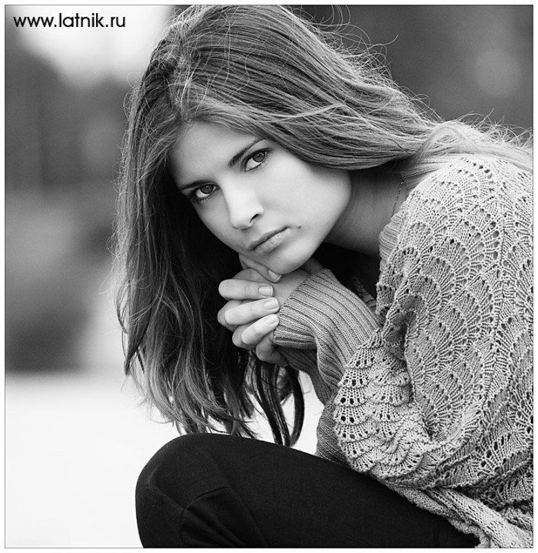 девушка, фото, портрет, черно-белое *** фото превью