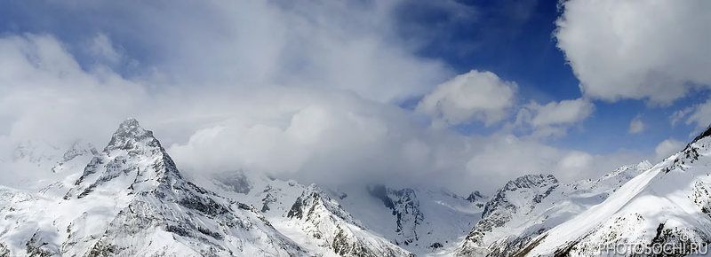горы, зима, снег, домбай Домбайphoto preview
