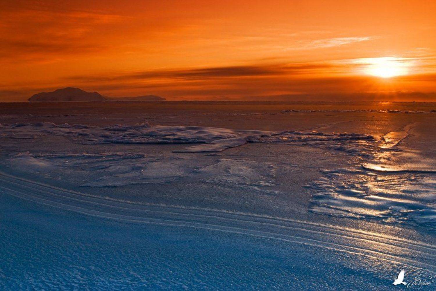 Охотоморский закат. Автор: Ворон магадан, мыс, ольский, охотское, море, закат, Ворон