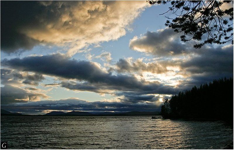 кольский, колвицкое, озеро, штормит, вечер Вечер на Колвицком озереphoto preview