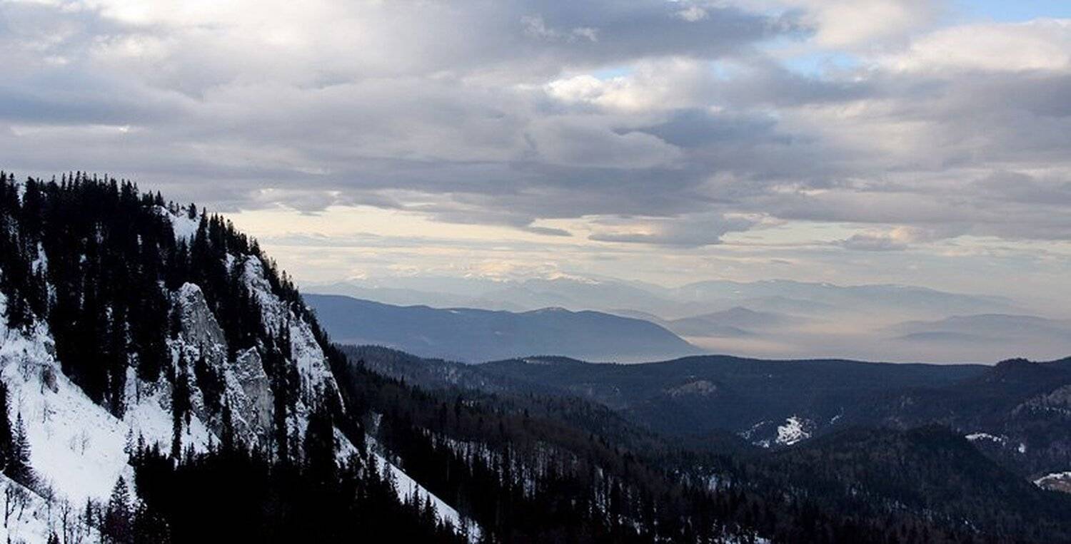 босния, горы, снег, туман, Mia