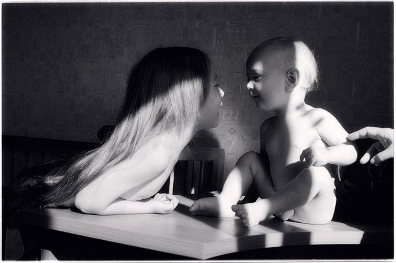 девочка, мальчик, солнце, 0253-21 Полосатые солнечные ванны для головастиковphoto preview