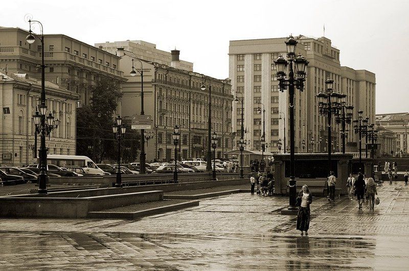 архитектура город дождь Манежная площадьphoto preview