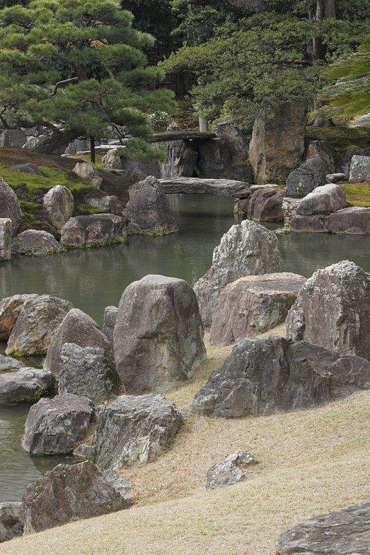 ни-дзе, сад камней, киото Сад замка Ни-дзе. Киотоphoto preview