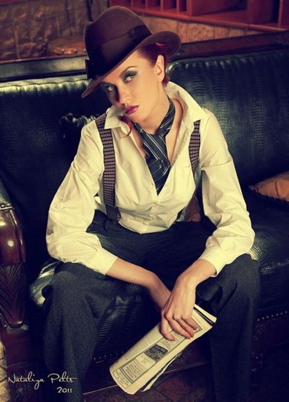 ретро, 30-е, подтяжки, вино, шляпы Ретроphoto preview