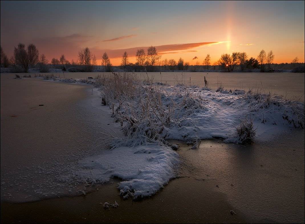 Первый закат в Январе. Автор: Аркадий Белов , Аркадий Белов