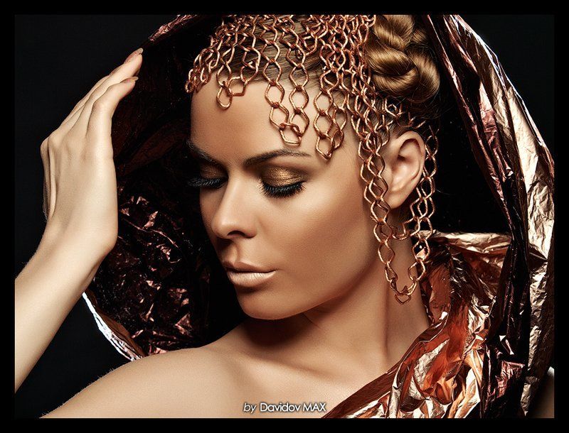 гламур, портрет золото инковphoto preview