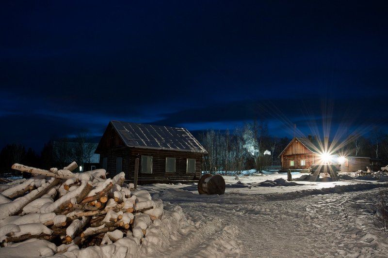 кольский, полуостров, зима, река, кица На реке  Кица или Когда нету света, а снимать хочется:) фото превью