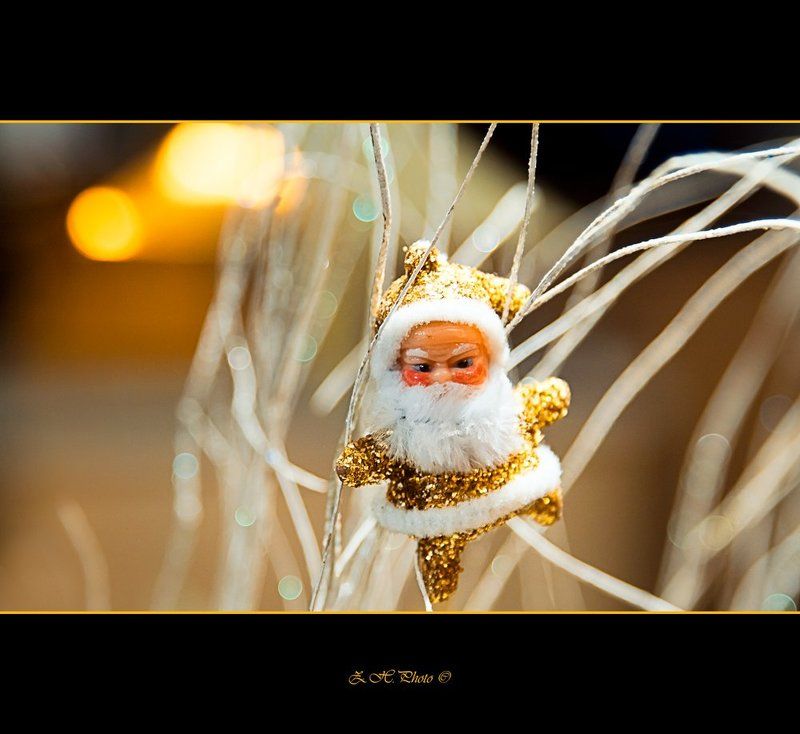 golden, santa, figure, threads, bokeh Fly with me :)photo preview