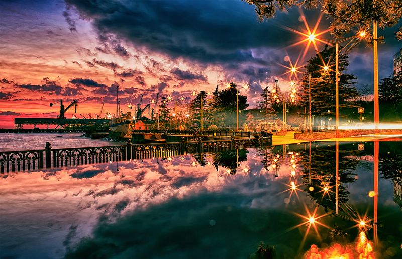 Набережная в отражении)photo preview