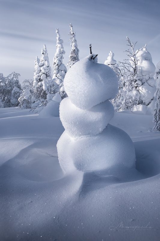 зима, гух, снеговик, снег, пейзаж Снежная нимфаphoto preview