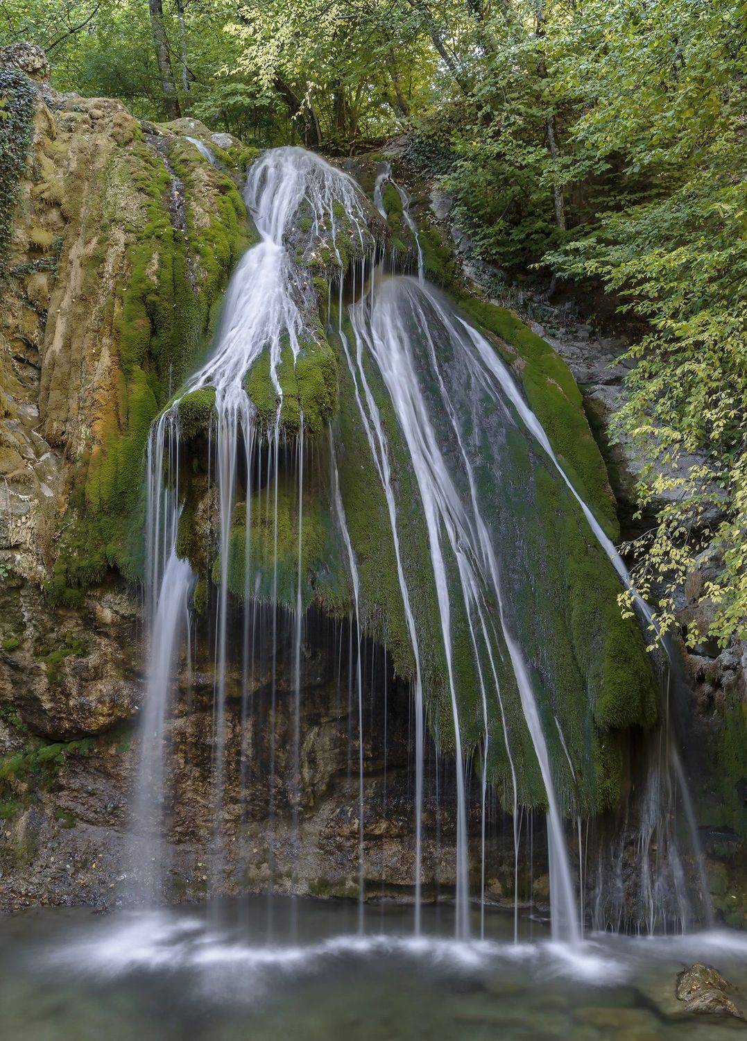 крым, водопад, пейзаж, вода, осень, горы, пейзаж, Юрий Левко