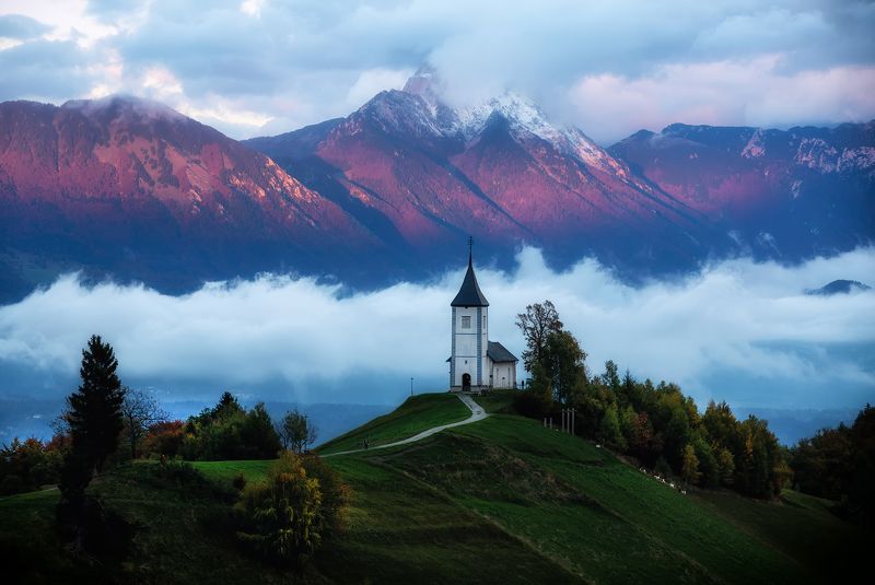 пейзаж, словения, ямник, горы, осень История одного закатаphoto preview