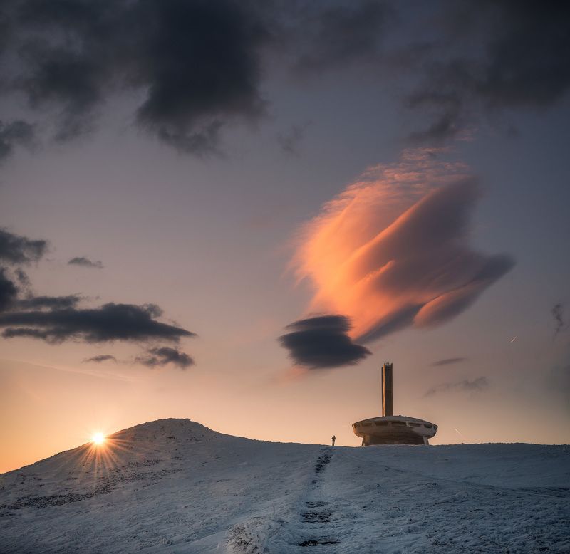 landscape, sunset, sky, fire, flame, outdoor, winter, snow Flame in the skyphoto preview