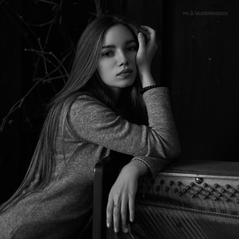 girl, fuji, zenitar, portrait, портрет, девушка, чб Портрет Джулиphoto preview