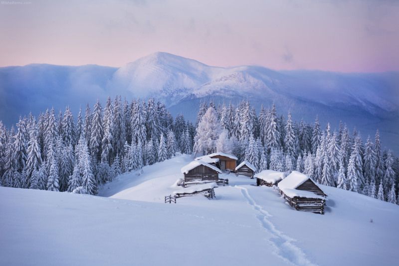 Morning on the mountain valleyphoto preview