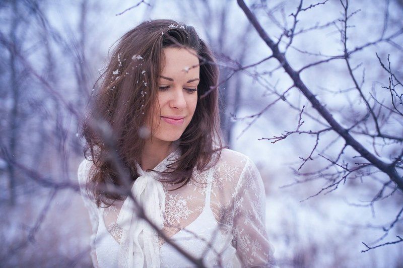 девушка, портрет, лес, зима, ростислав росицкий Иринаphoto preview