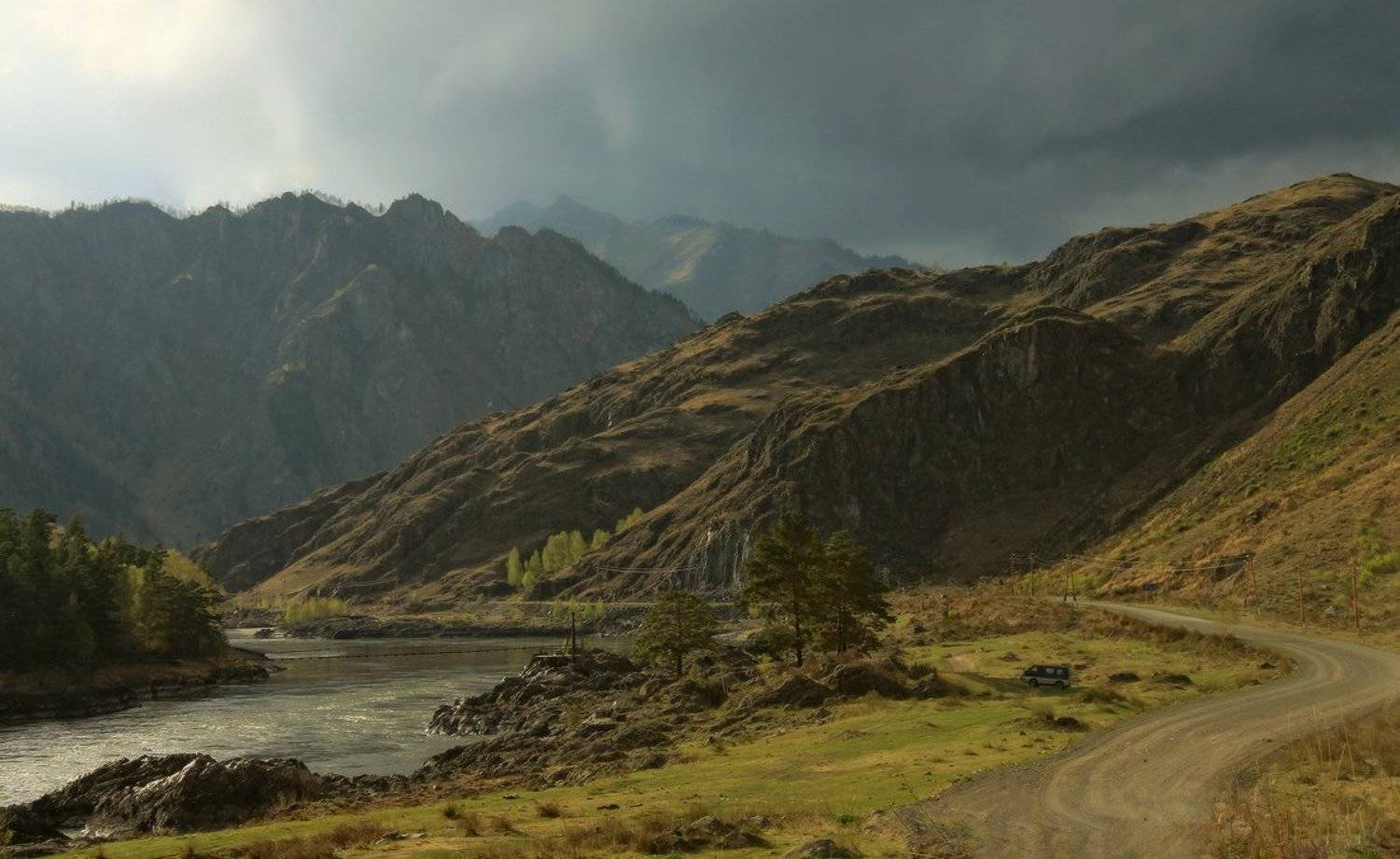 горы, алтай, гроза, тучи, катунь, Галина Хвостенко