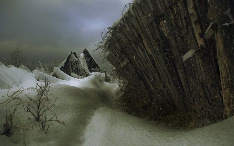 деревня, зима, гибель Хук.photo preview