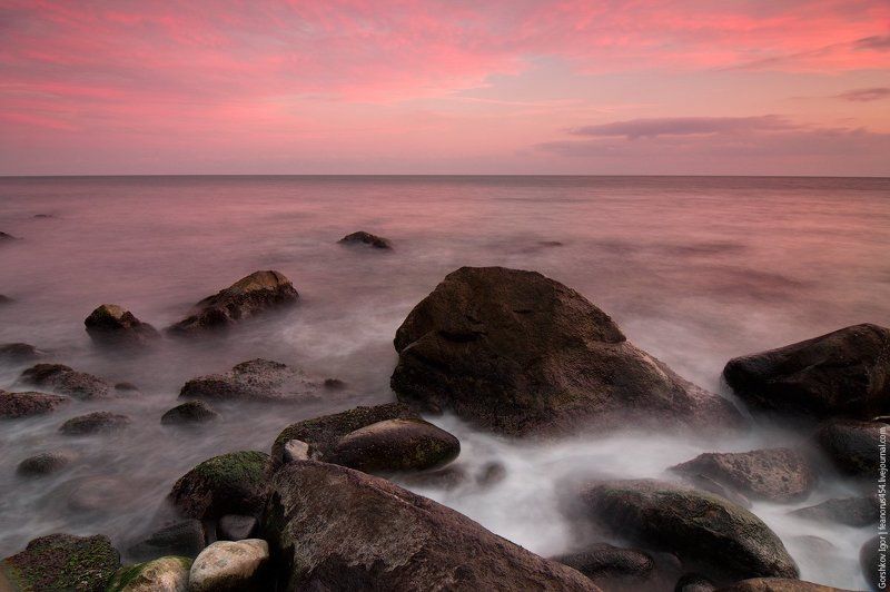 крым, море, вечер, камни, закат, rpp Нежные краски осеннего вечера на мореphoto preview