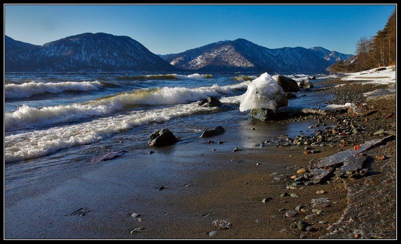 телецкое, озеро Зимний пляж.photo preview