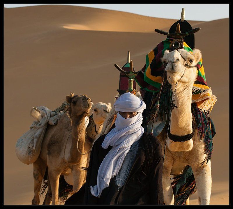 сахара, караван,ливия, дюна, песок, туарег \