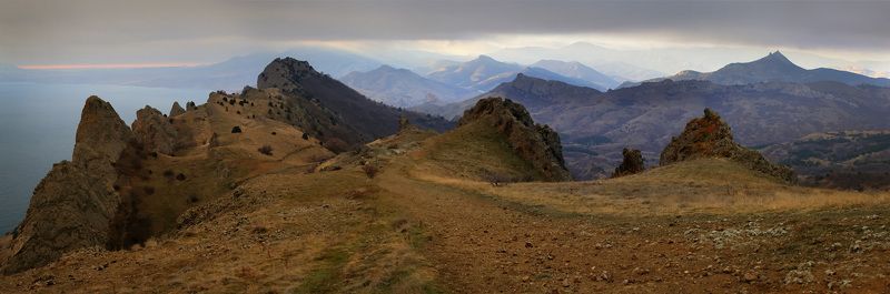 крым, зима, , море, горы Теплый январский  Карадагphoto preview