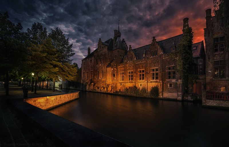 bruges,brugge, brügge, город, ночь, бельгия Брюгге фото превью