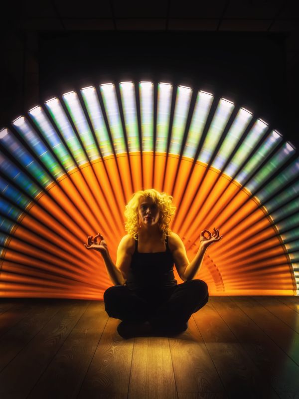 lightpainting, lightart, longexposure, nightphotography, light, night, portrait Yoga. Aura.photo preview