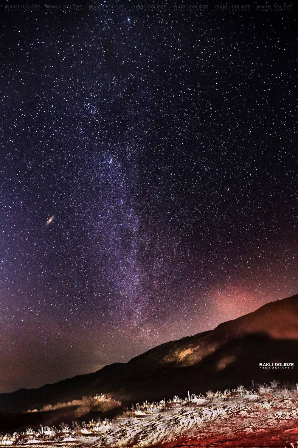 Milky Way & Andromeda galaxies. Автор: ირაკლი დოლიძე landscape, night, milky way, milkyway, photography, stars, andromeda, galaxy, ირაკლი დოლიძე
