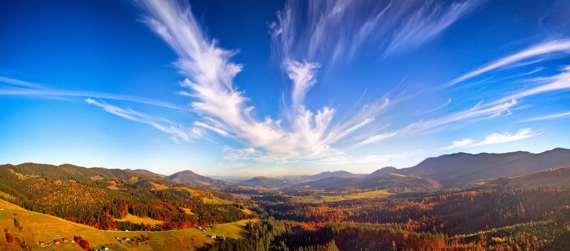 вечер, горы, закат, карпаты, октябрь, осень Вечер по дороге в Верховинуphoto preview