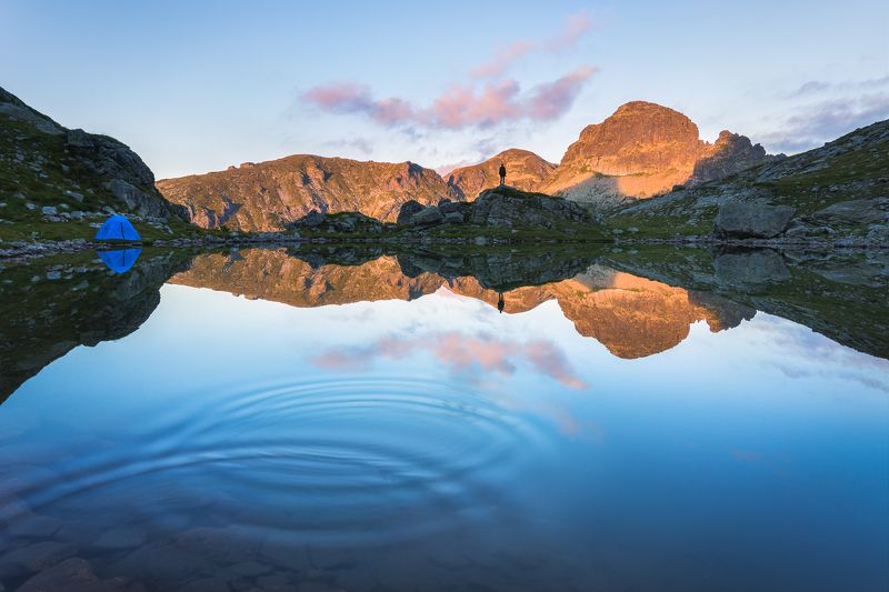 bulgaria, rila, lake, tent, summer, sunset Alone in the wildphoto preview