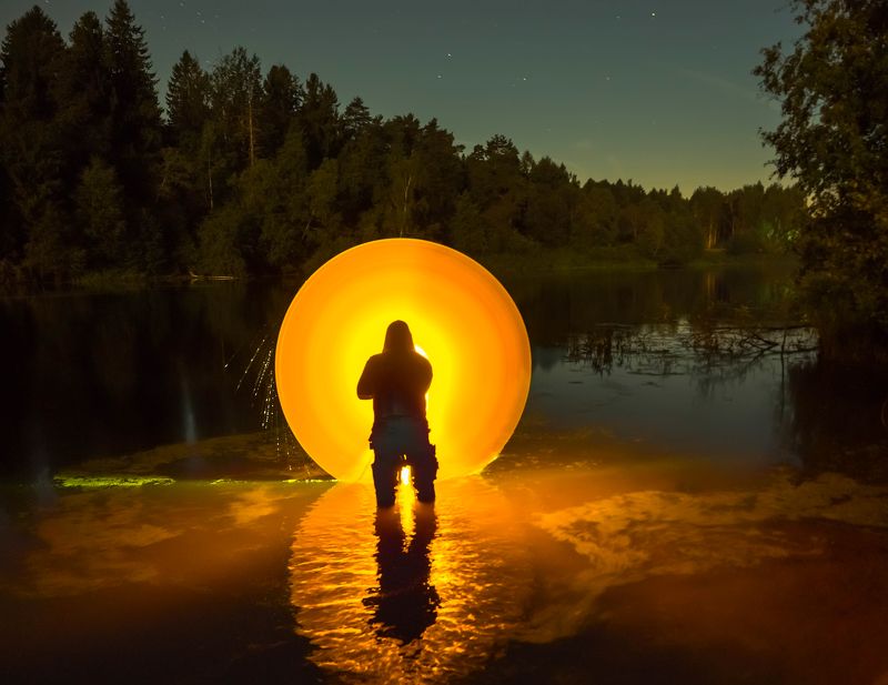 lightpainting, lightart, longexposure, nightphotography, light, night Sunset by hand.photo preview