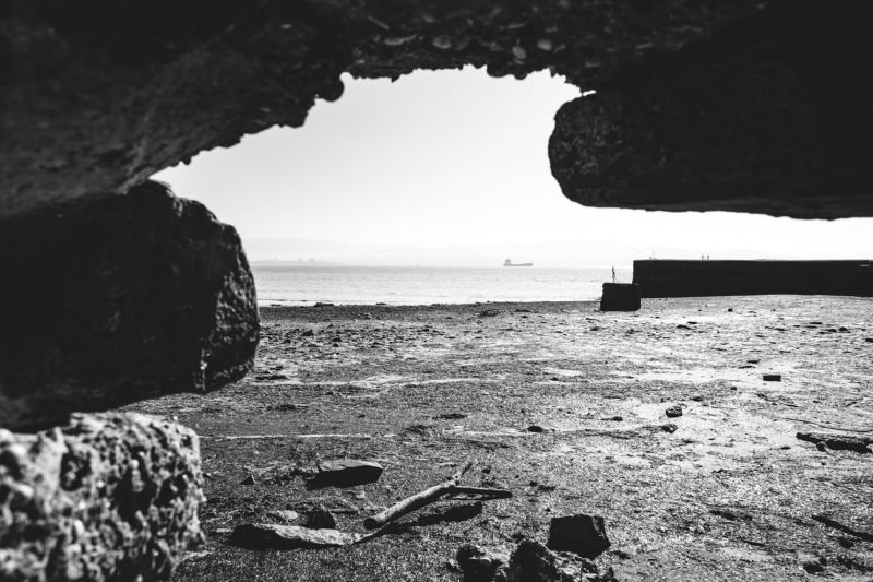 Словения, черно-белая, море, весна Мореphoto preview