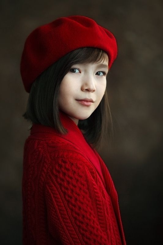 дети, портрет, взгляд, настроение,эмоции, утро, студия, в берете, улыбка,очарование, семья, детская съемка,детский портрет Линара!photo preview