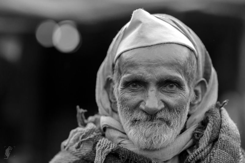 India, Portrait, Candid, 85mm, Monochrome Old Man 2photo preview