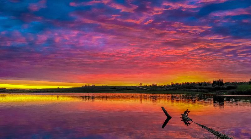 удмуртия,закат,кезский район,лето,отражение,пруд Театр уходящего дня...photo preview