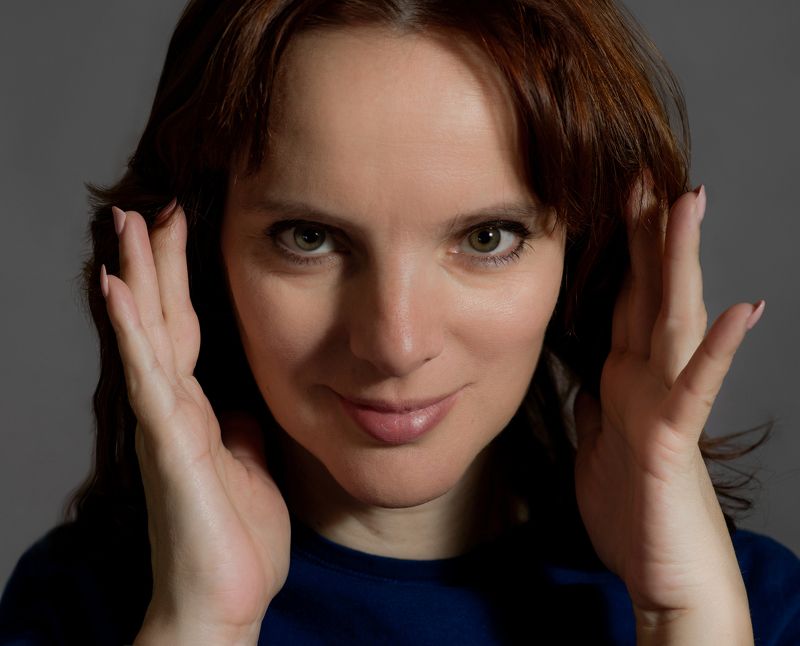 портрет, студия, женщина, взгляд, глаза, модель Юля photo preview