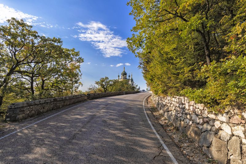 храм, крым, архитектура, православие, собор, пейзаж Церковь Воскресения Христова в Форосеphoto preview