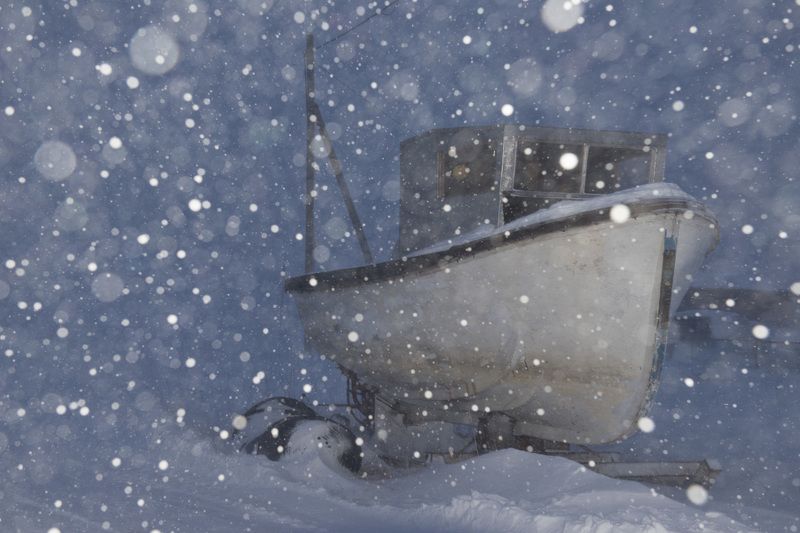 териберка, ветер, метель \