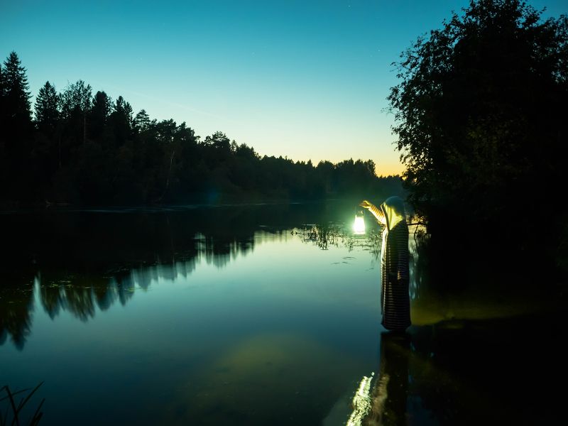 lightpainting lightart longexposure nightphotography light night portrait Where are you, mermaids?!photo preview