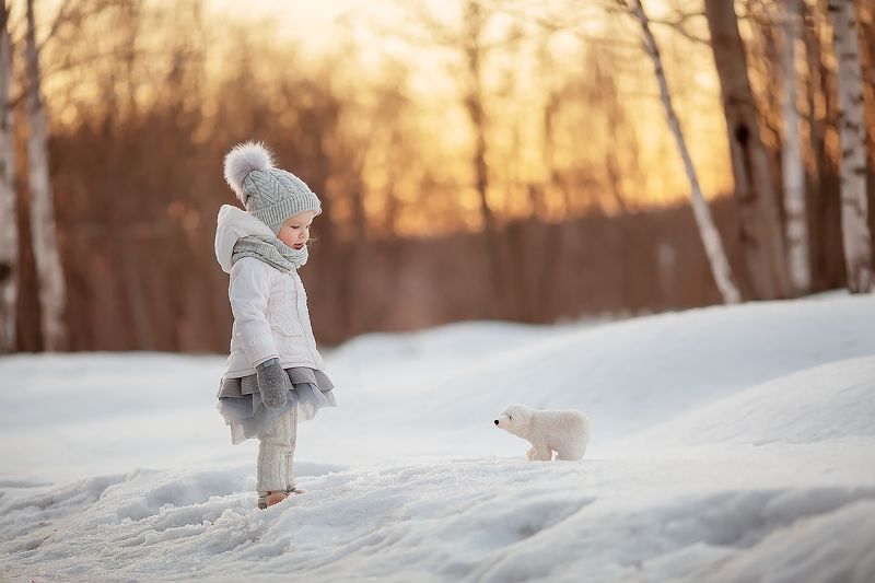 девочка, закат, ребенок, игрушка ***photo preview