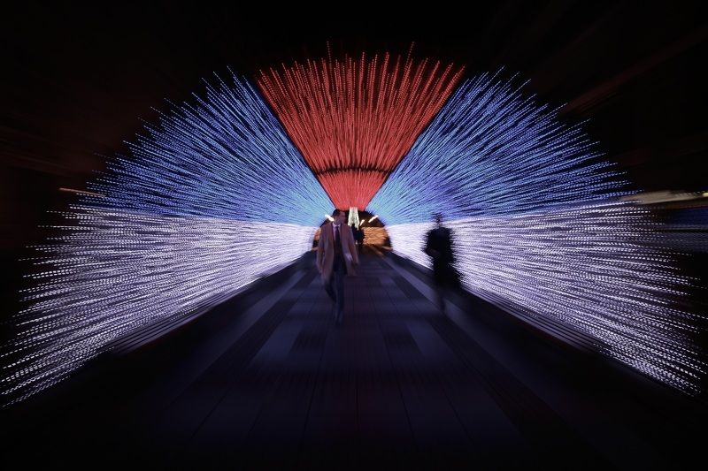 light, longexposure, night, christmas Time tunnelphoto preview