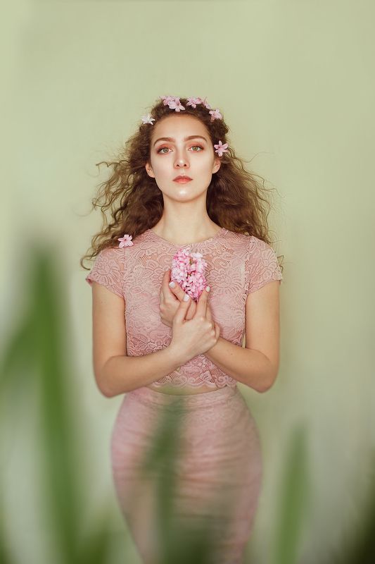 ретушь, retouch, зеленый, green, portrait, портрет, girl, девушка,spring photo preview