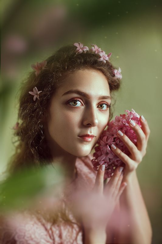 ретушь, retouch, зеленый, green, portrait, портрет, girl, девушка, весна, spring photo preview
