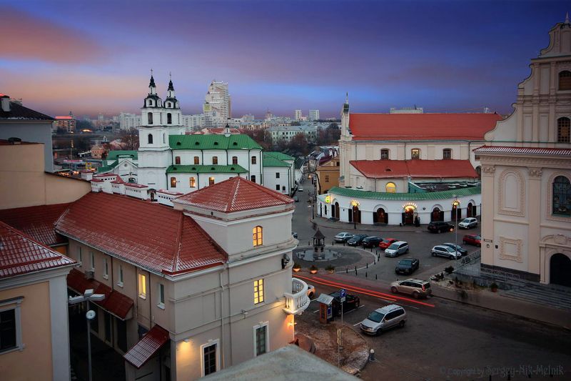 беларусь, город, минск, вечер, фотосфера-минск Сердце старого городаphoto preview